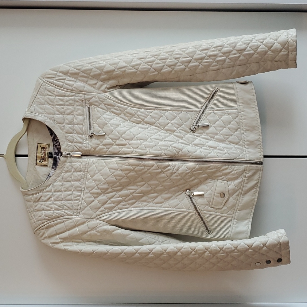 100% Genuine Lamb Leather Quilted Jacket